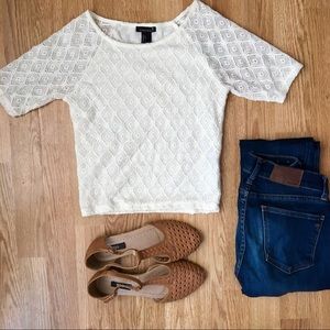 FREE WITH PURCHASE LIKE NEW lace crop top